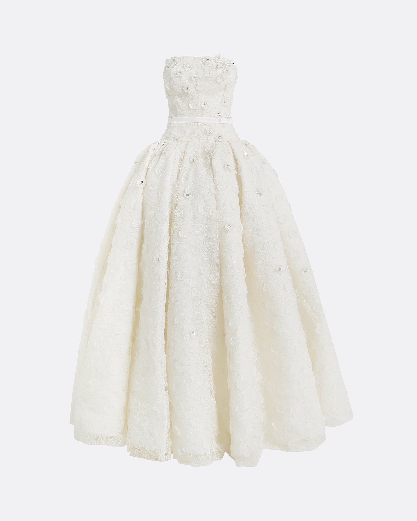 Seda Ivory Long Dresse