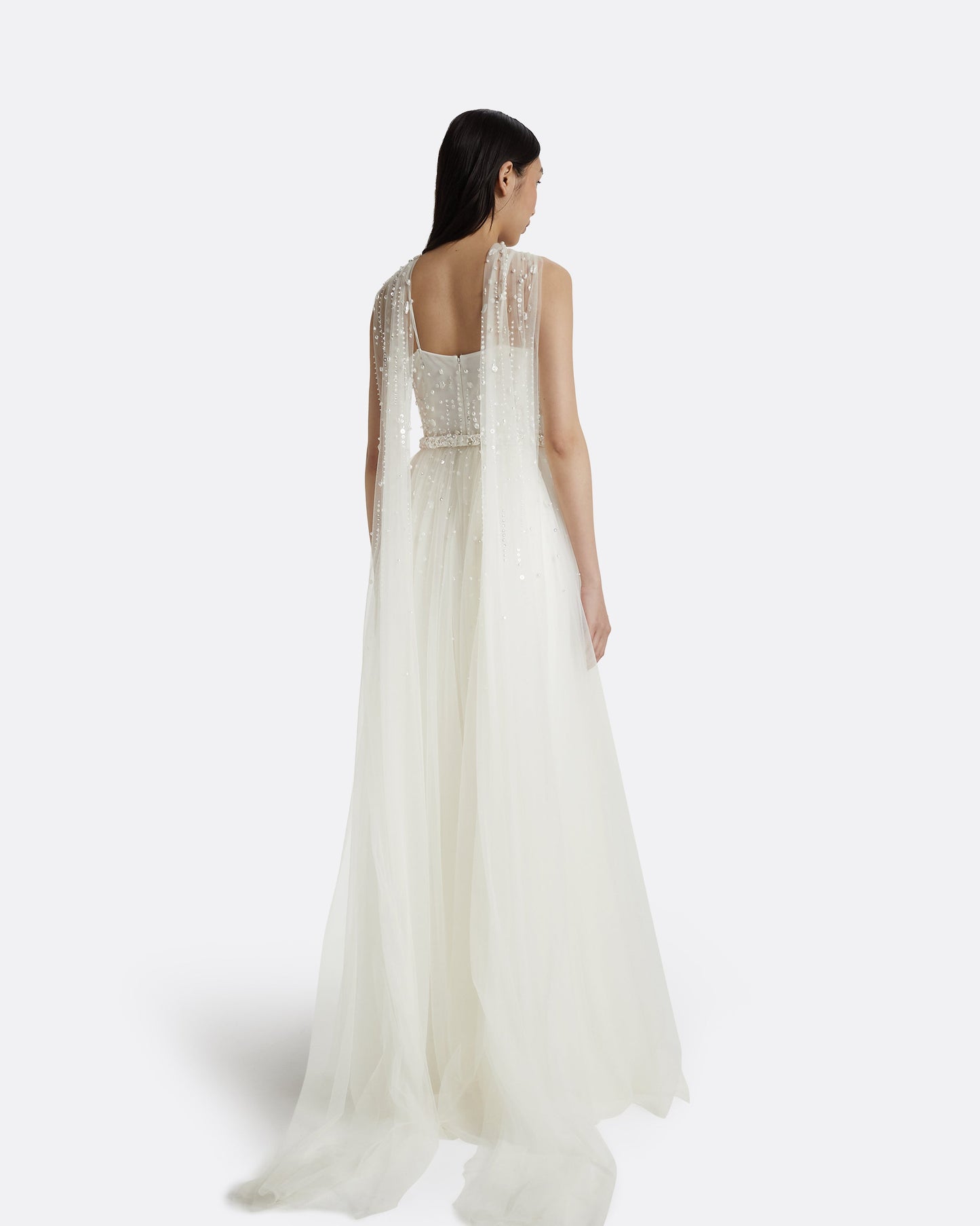 Tabia Ivory Long Dress