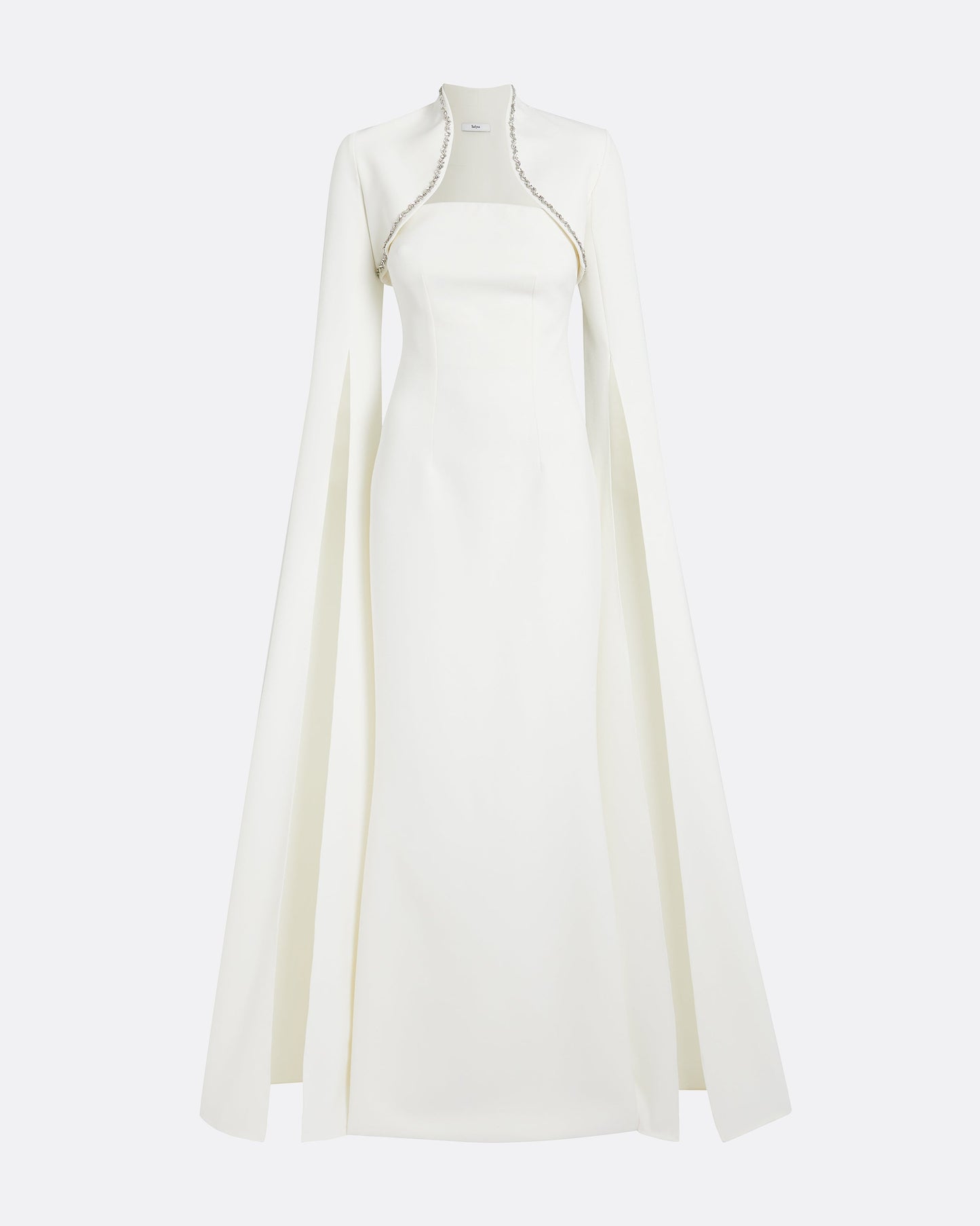 Amari Bolero And Soshin Dress With Marquis Jewel Trim Embroidery