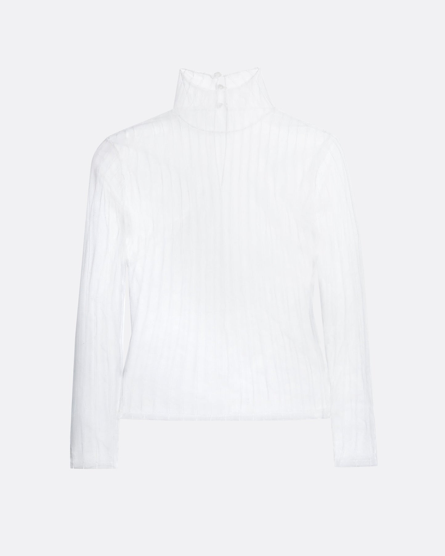 Trace Ivory Pintucked Tulle Top