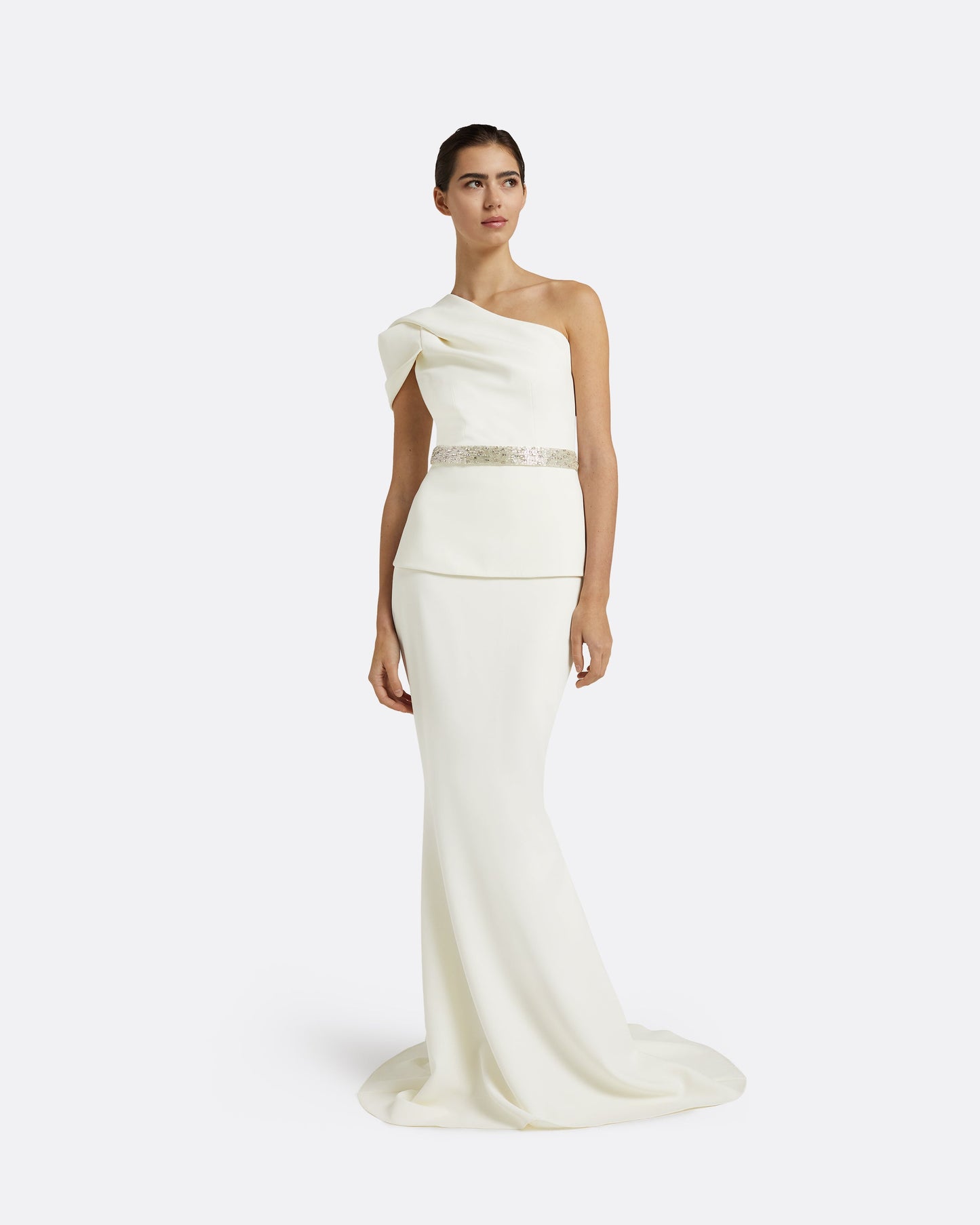 Xebe Ivory Top With Embroidered Belt