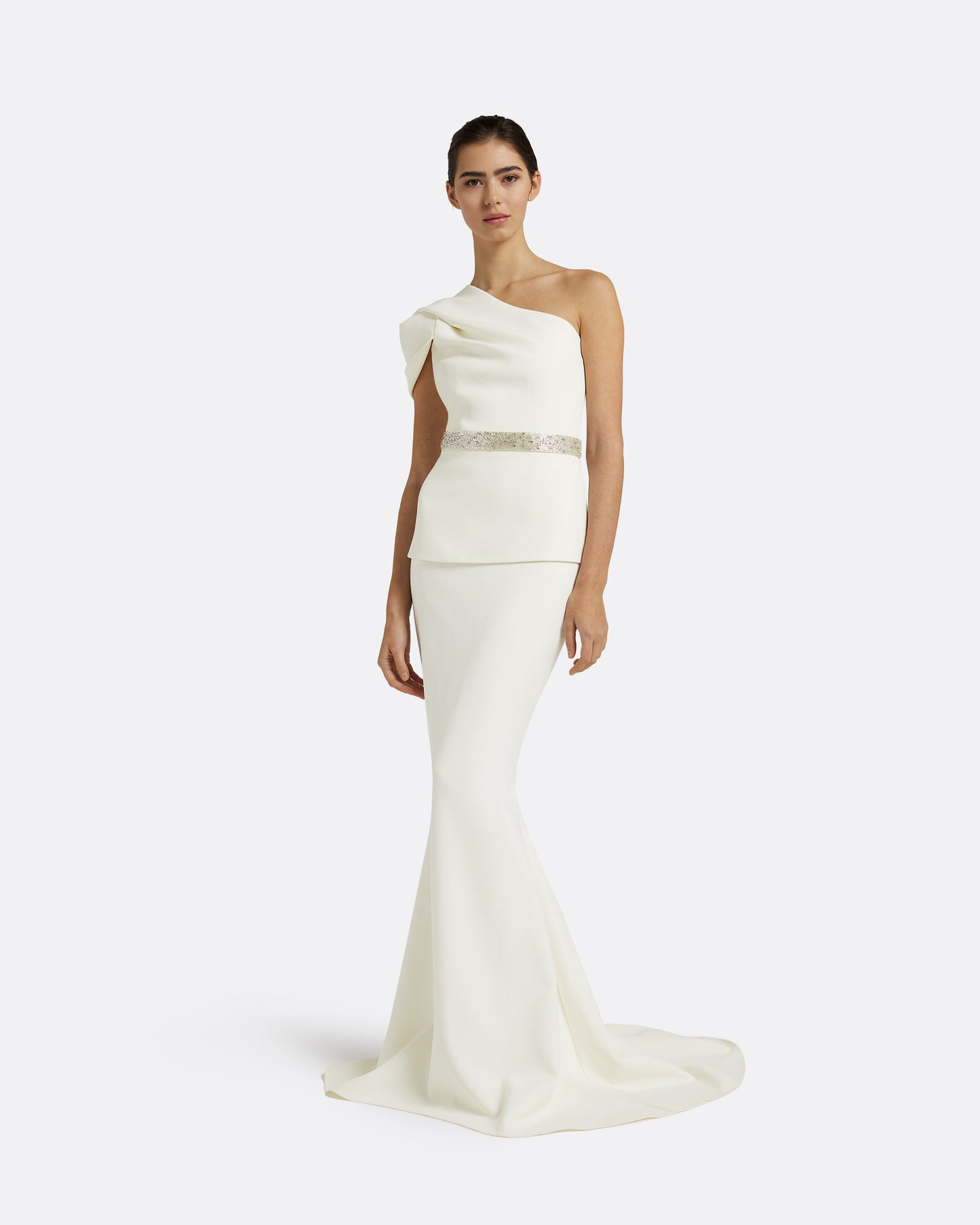 Xebe Ivory Top With Embroidered Belt