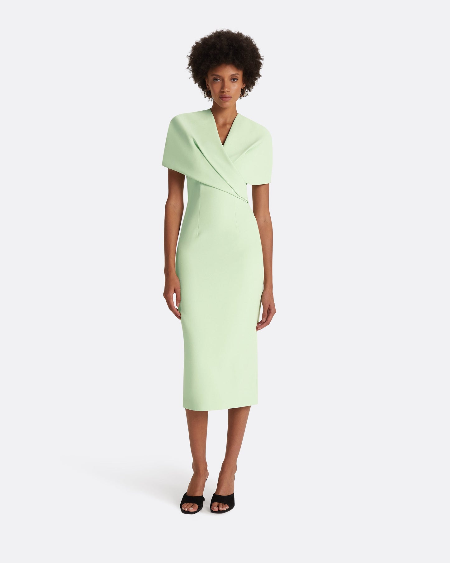 Flora Aloe Midi Dress