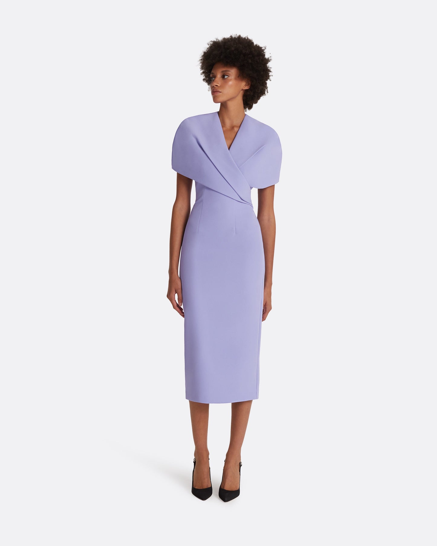Flora Periwinkle Midi Dress
