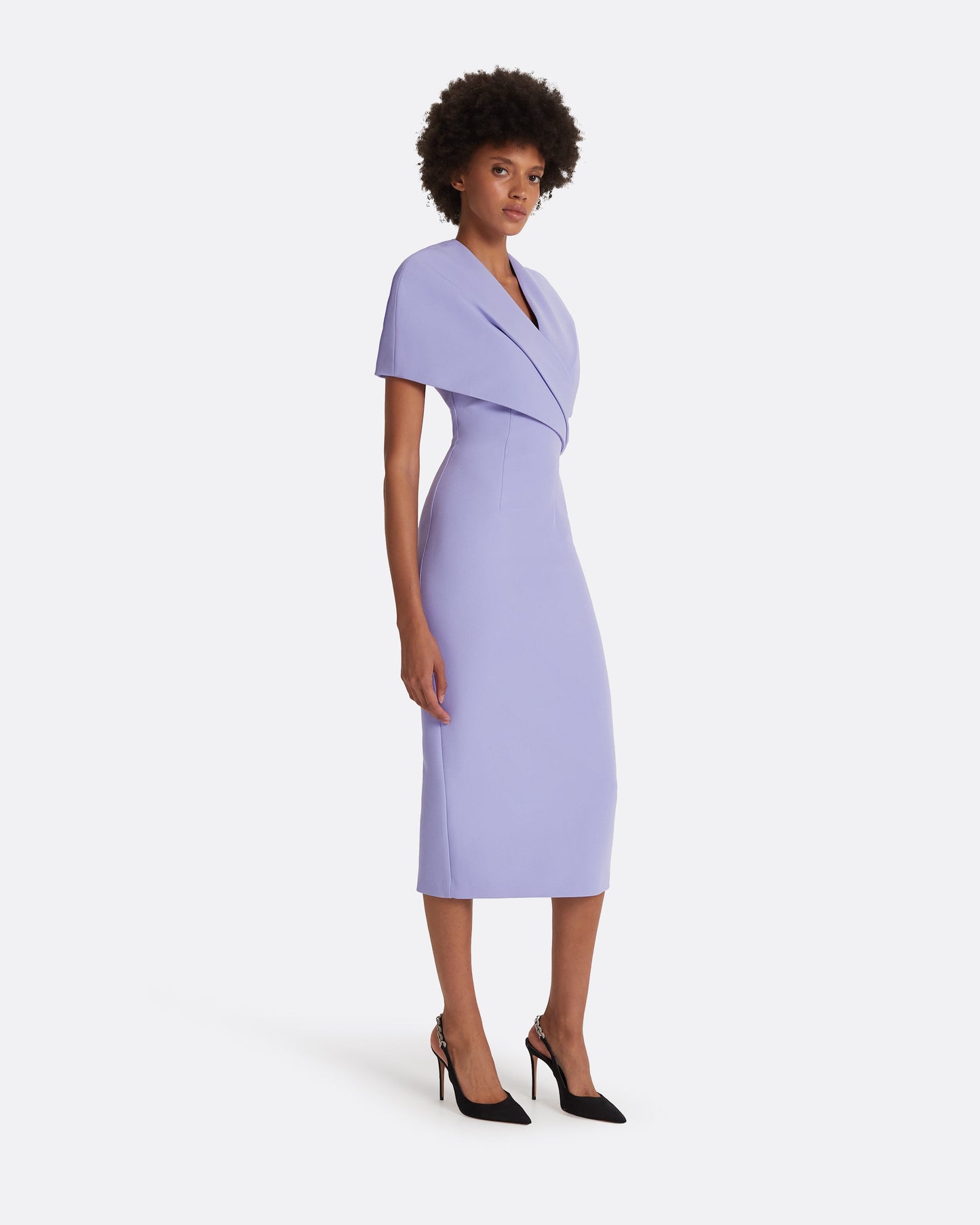 Flora Periwinkle Midi Dress