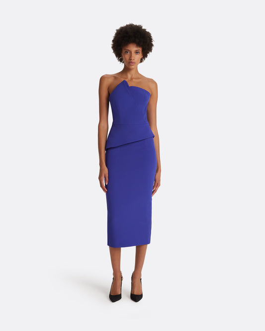 Delani Azure Blue Midi Dress