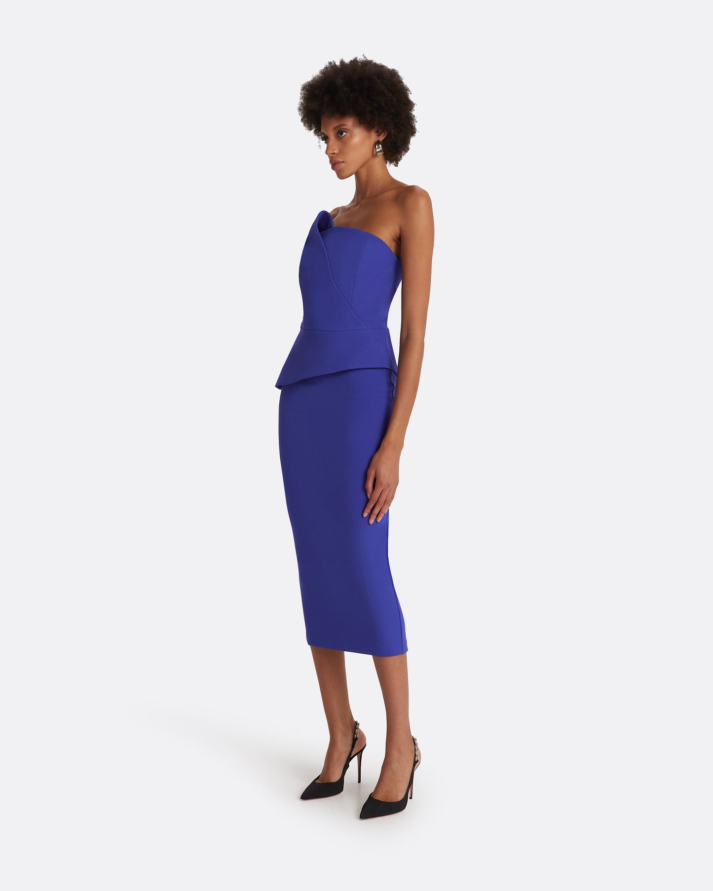 Delani Azure Blue Midi Dress