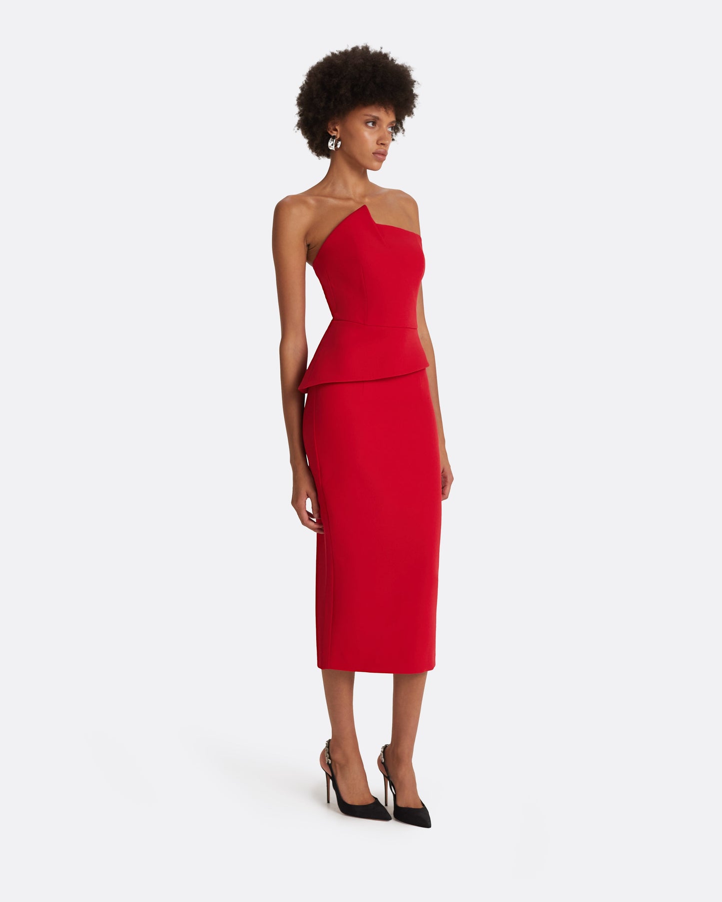 Delani Crimson Midi Dress