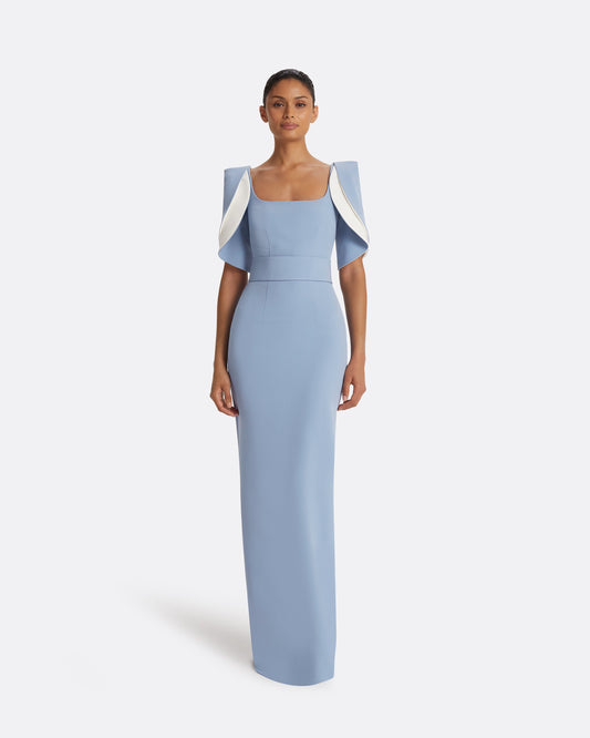 Dara Blue Ash Long Dress