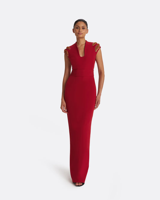 Dana Azalea Red Long Dress