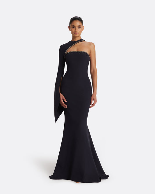 Raha Midnight Navy Long Dress