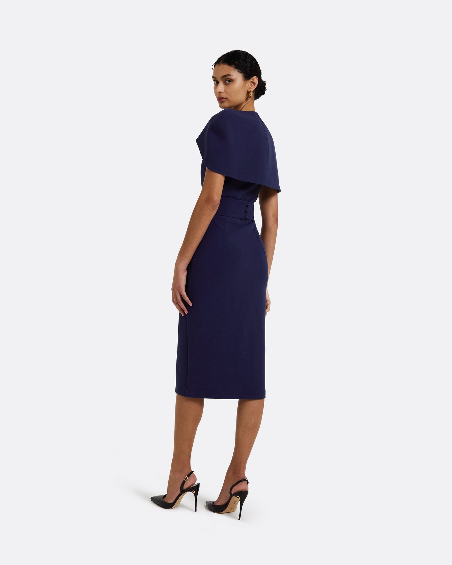 Rosa Azurite Blue Midi Dress
