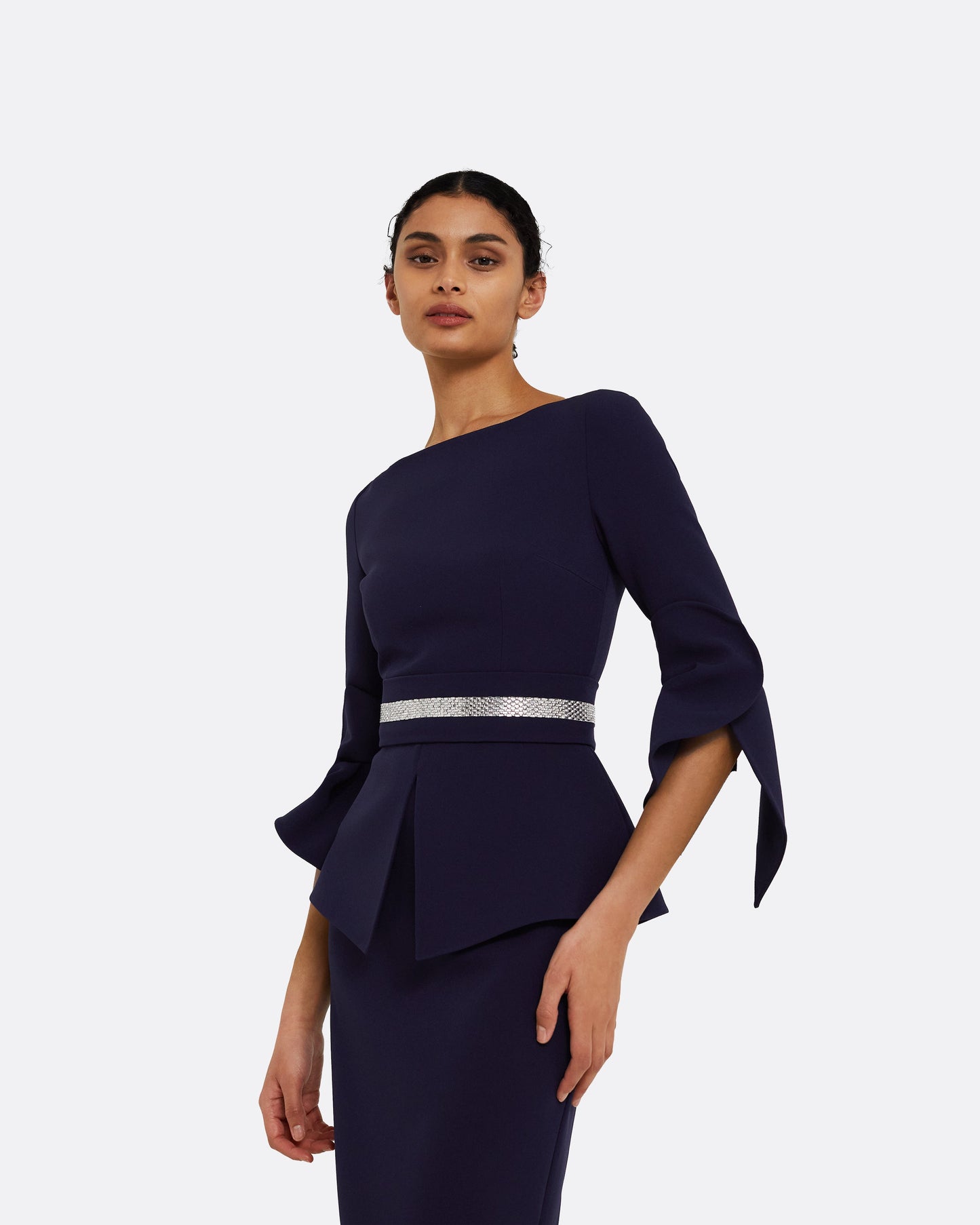 Alondra Azurite Blue Midi Dress