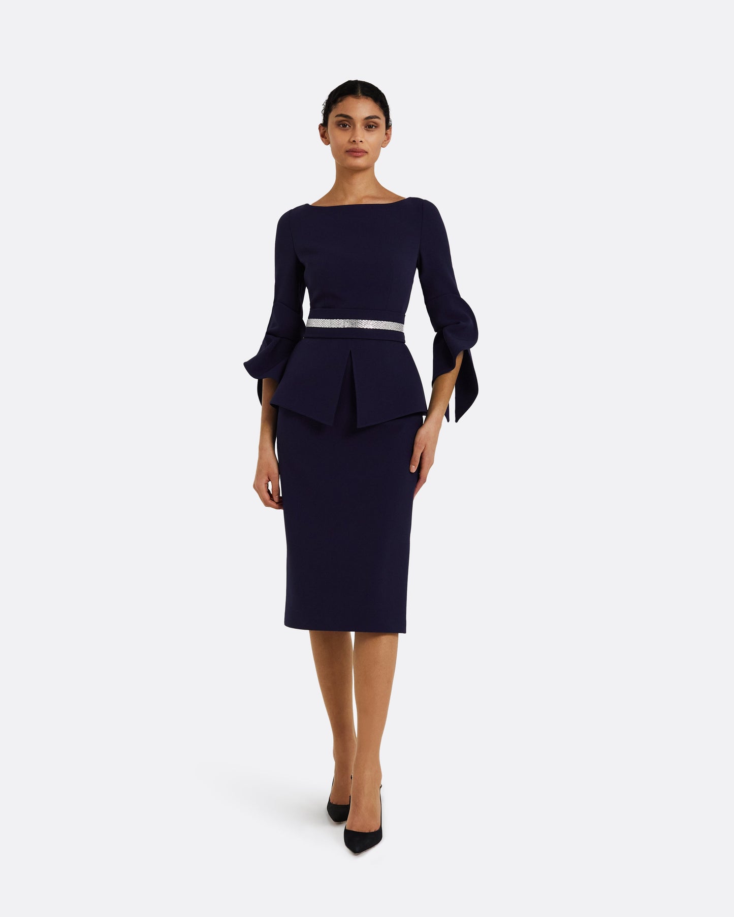 Alondra Azurite Blue Midi Dress
