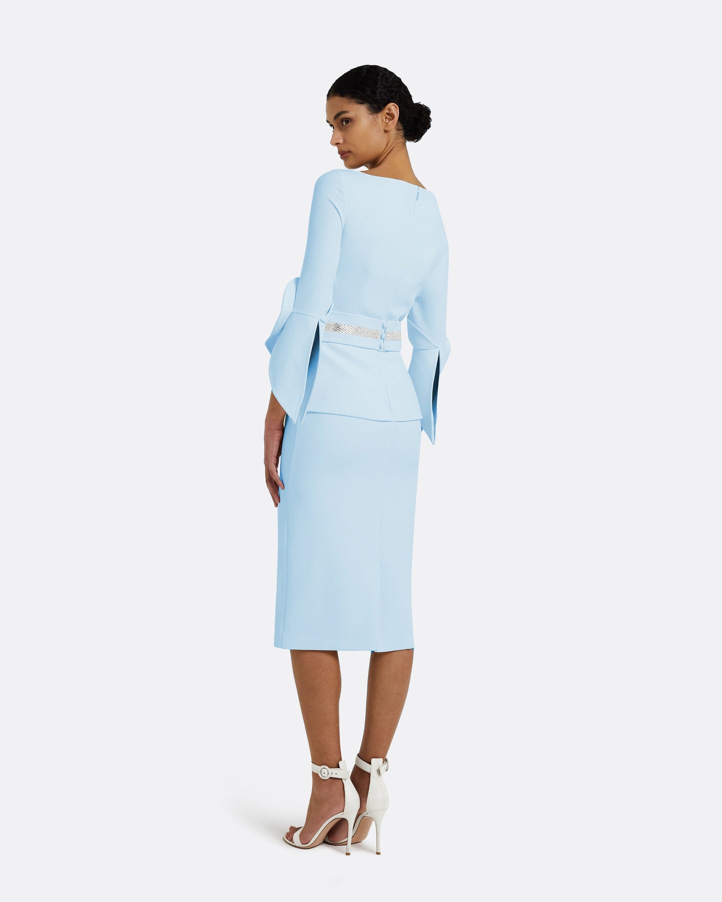 Alondra Pale Blue Midi Dress