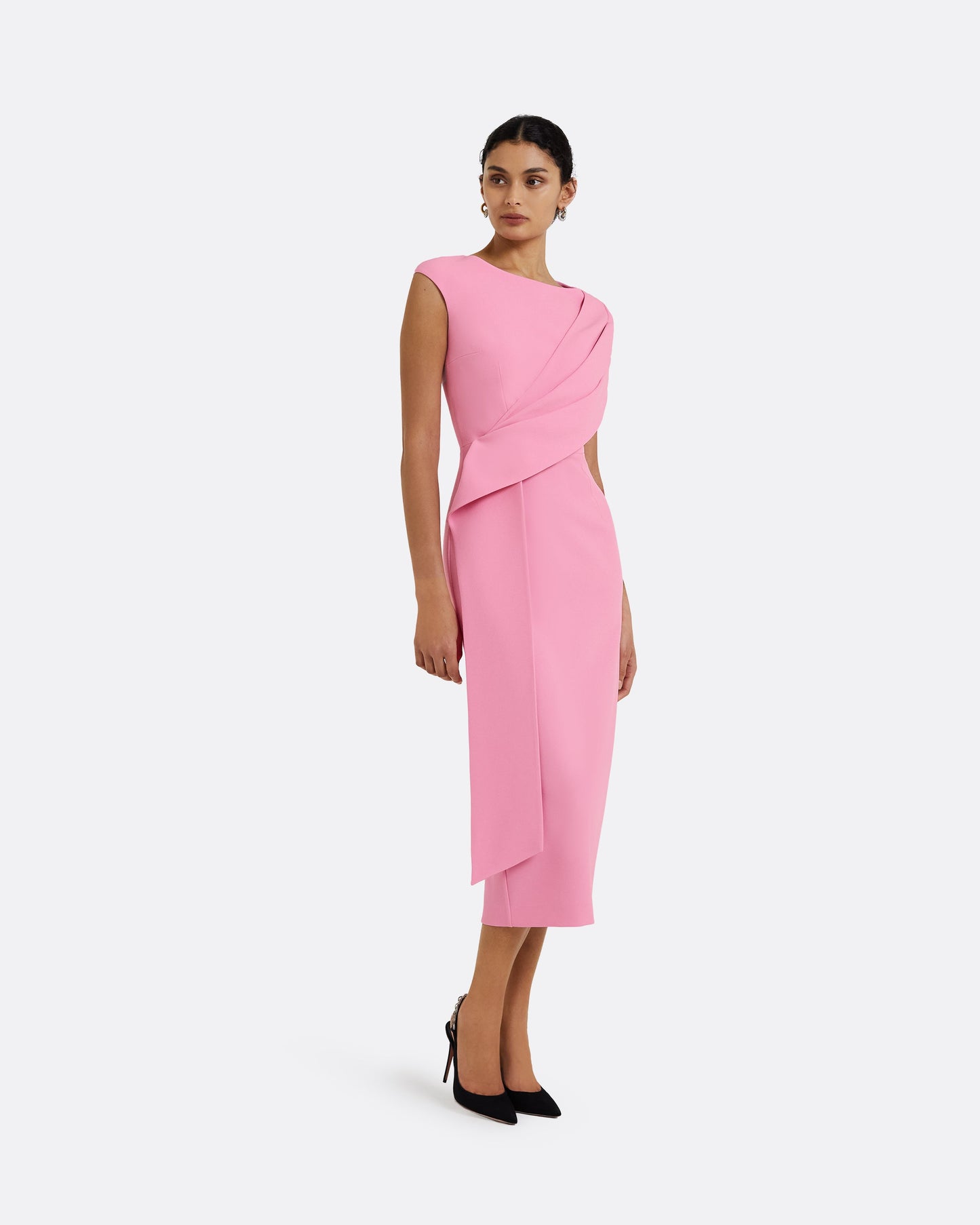 Regina Begonia Pink Midi Dress