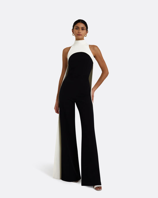 Miho Ivory Harness & Takayama Black Jumpsuit