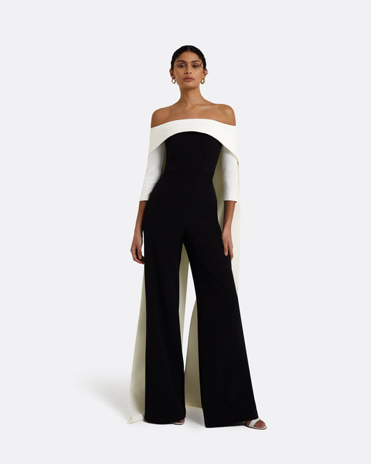 Bellara Ivory Harness & Black Takayama Jumpsuit