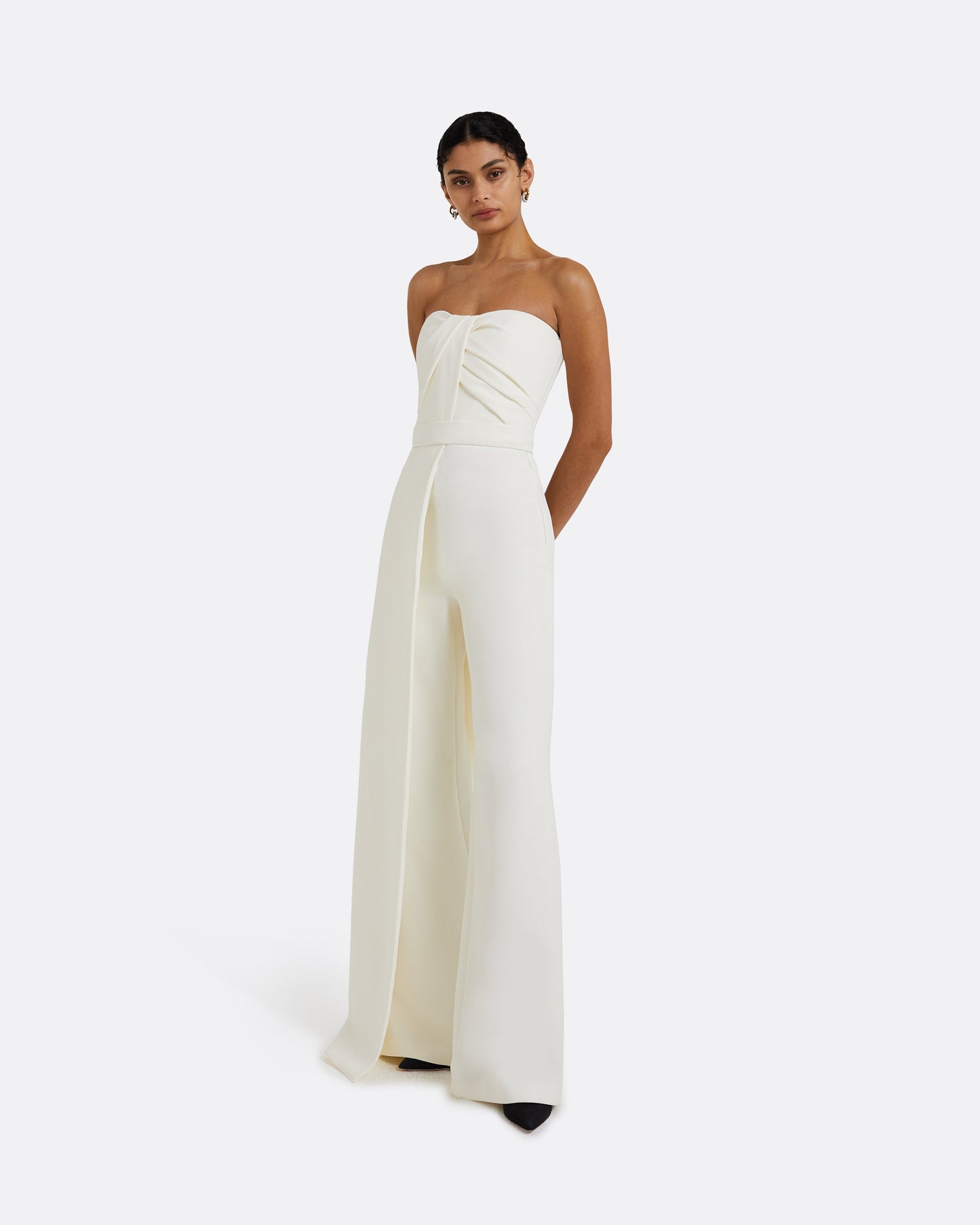 Remi Strapless Jumpsuit Ivory