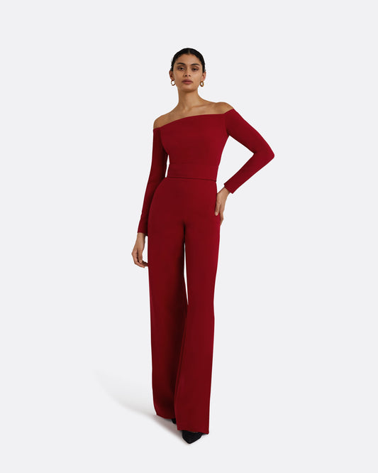 Veasna Azalea Red Jumpsuit