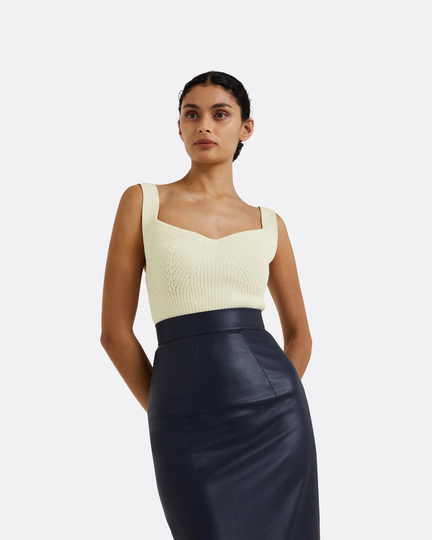 Amal Ivory Crochet Top