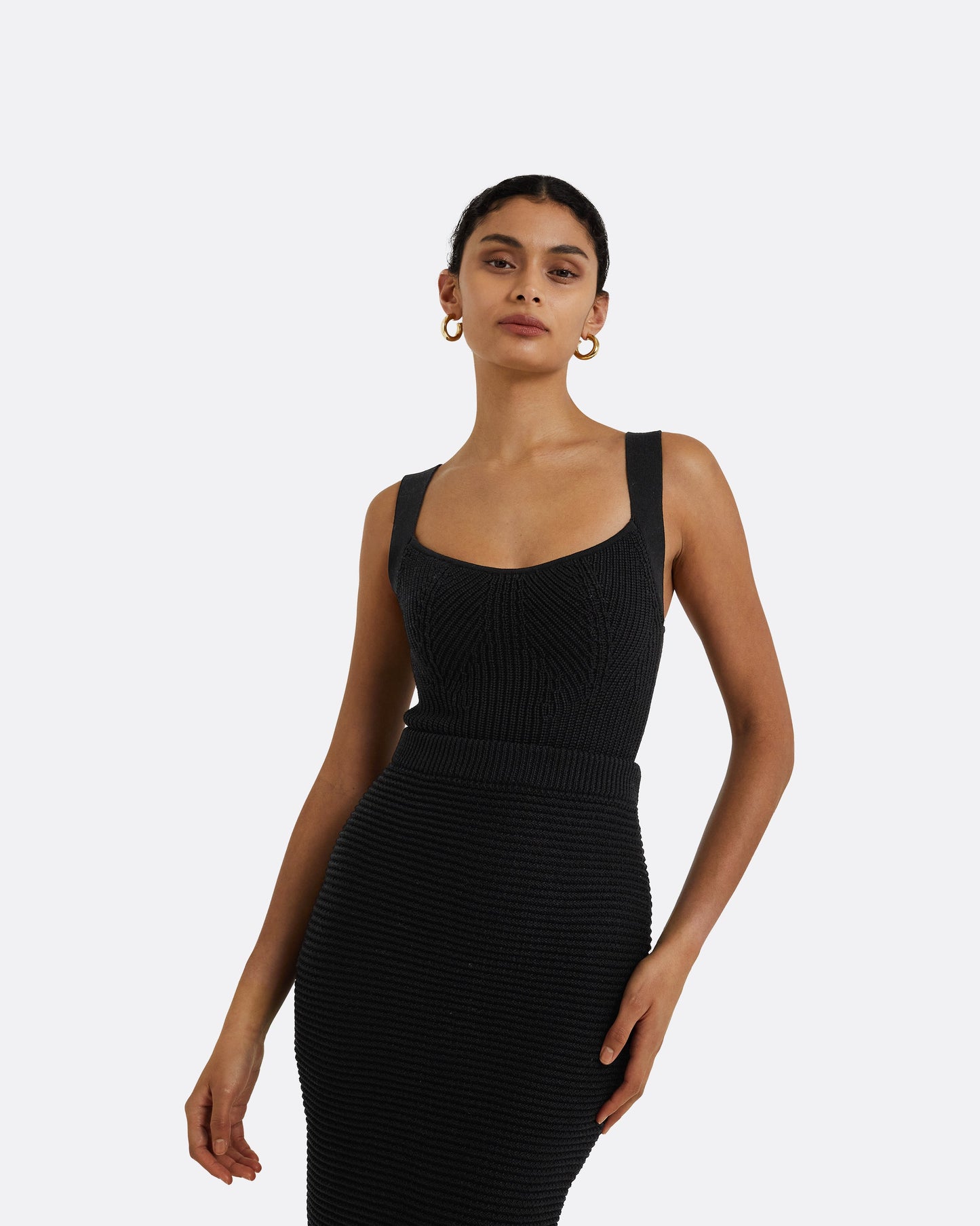 Amal Black Crochet Top