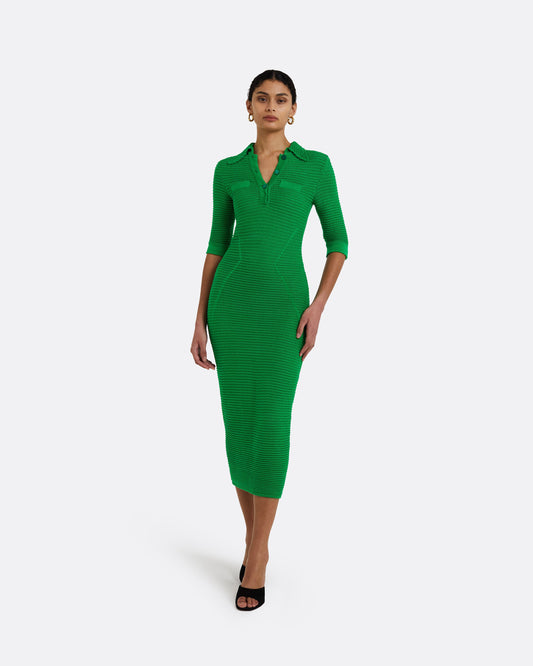 Akilah Emerald Crochet Dress
