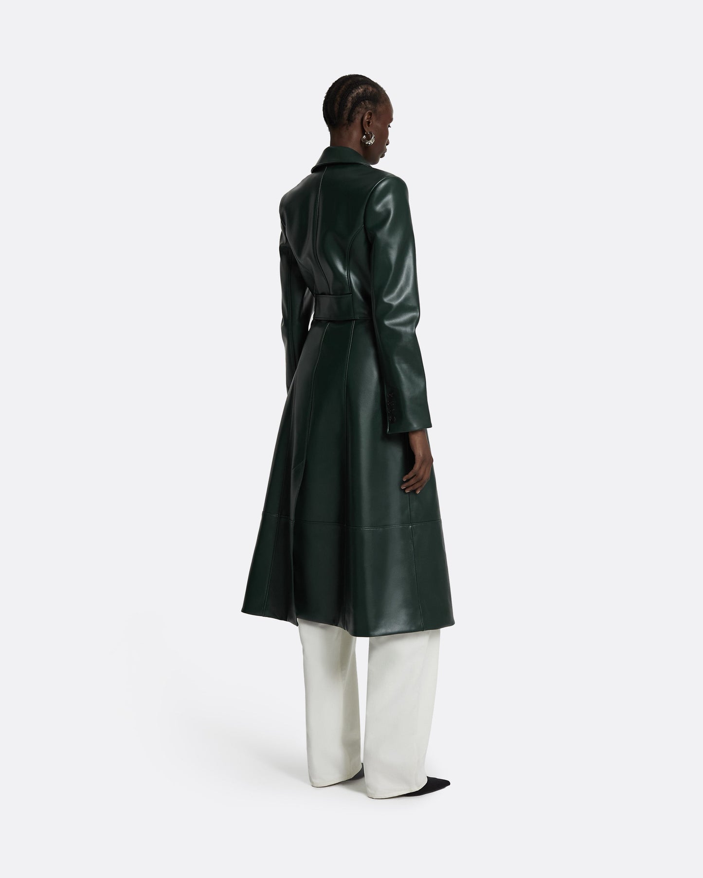 Willow Darkest Spruce Vegan Leather Coat