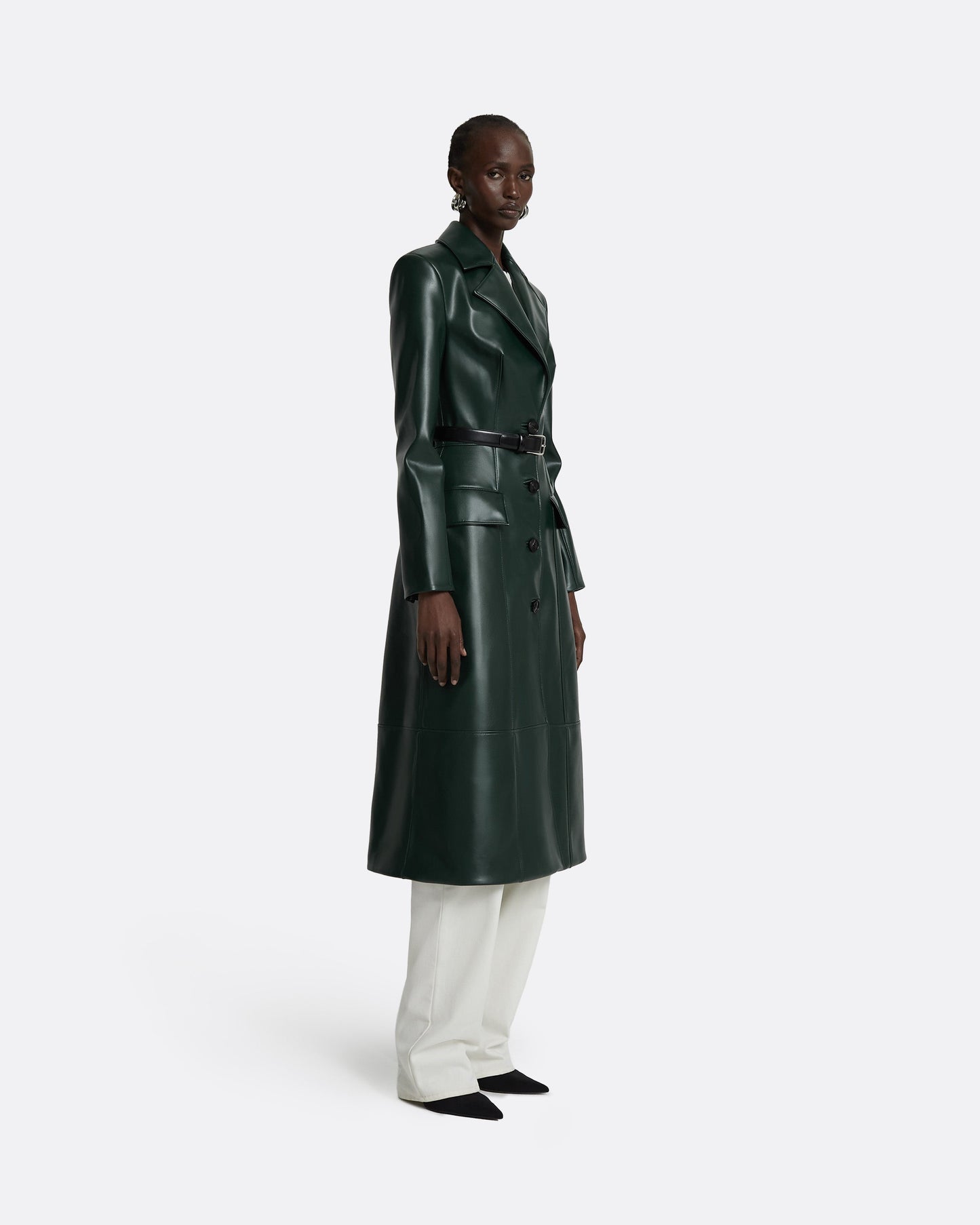 Willow Darkest Spruce Vegan Leather Coat