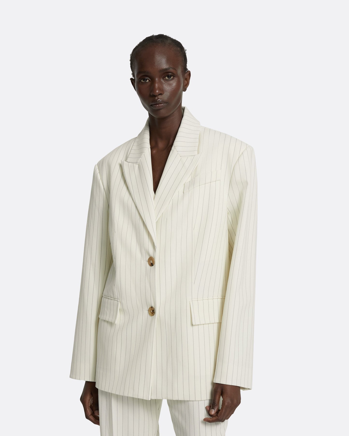 Maurissa Ivory Pinstripe Jacket