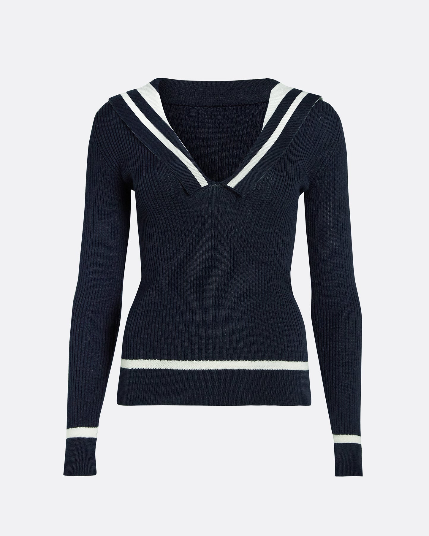 Odette Navy & Ivory Knit