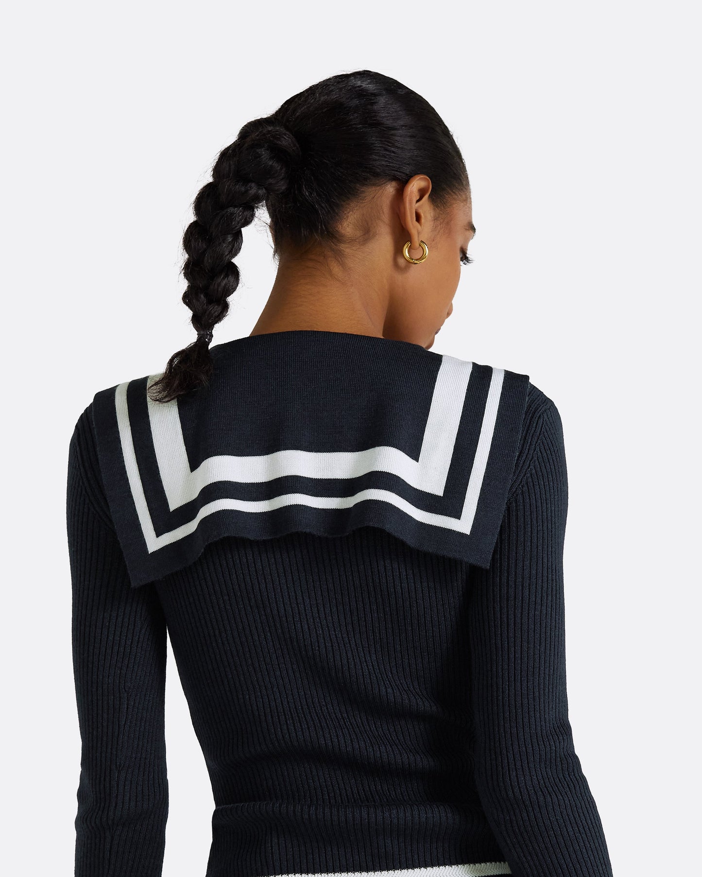 Odette Navy & Ivory Knit