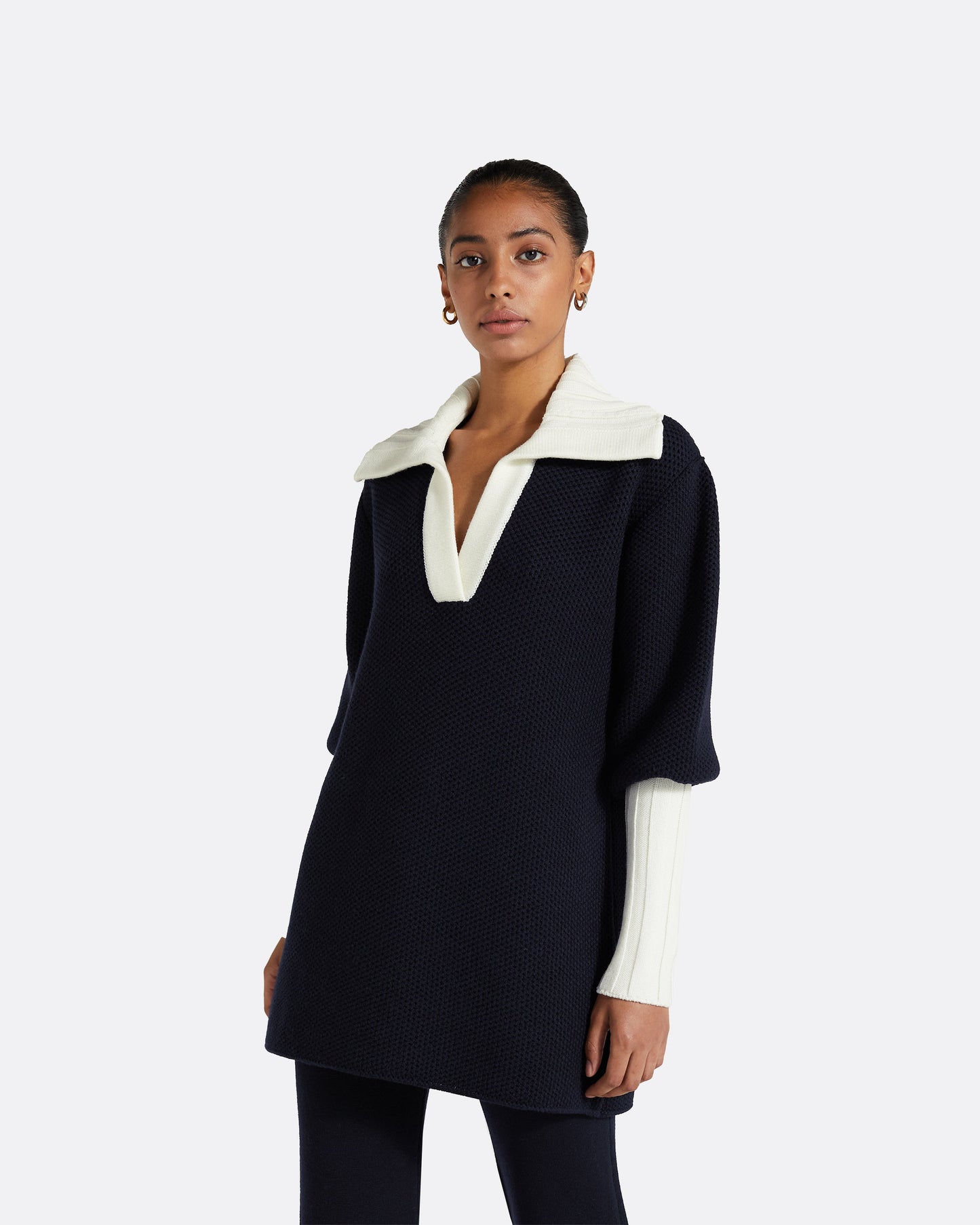 Leonie Navy & Ivory Knit