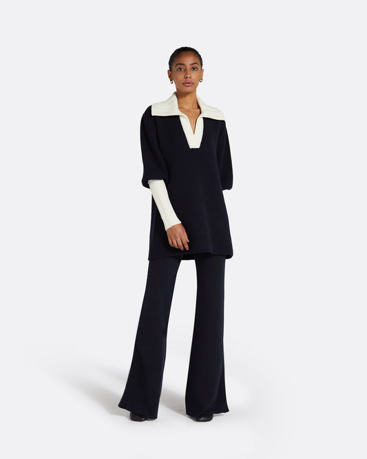 Leonie Navy & Ivory Knit