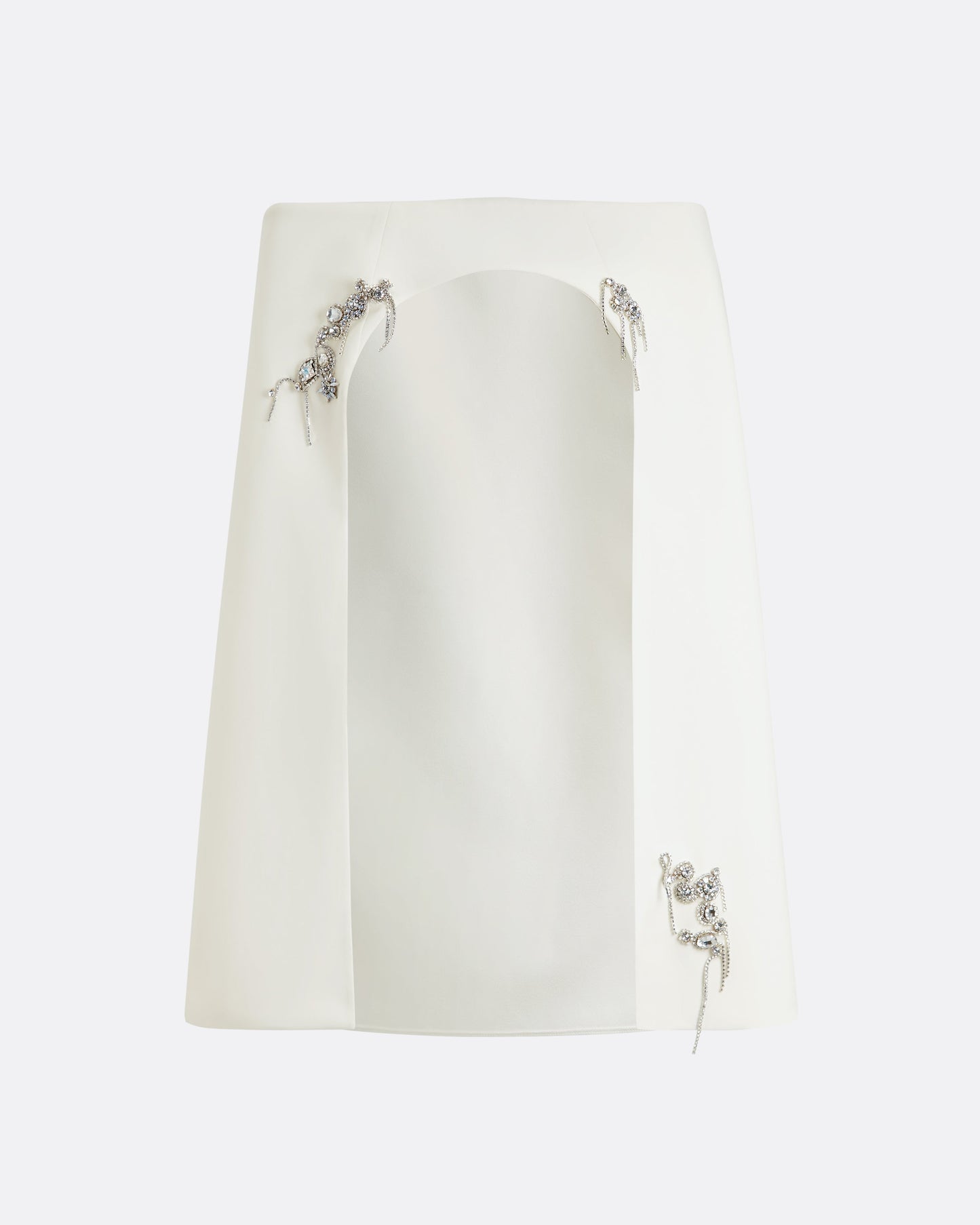 Manorel Ivory Broken Jewellery Embroidered Harness & Rowan Dress