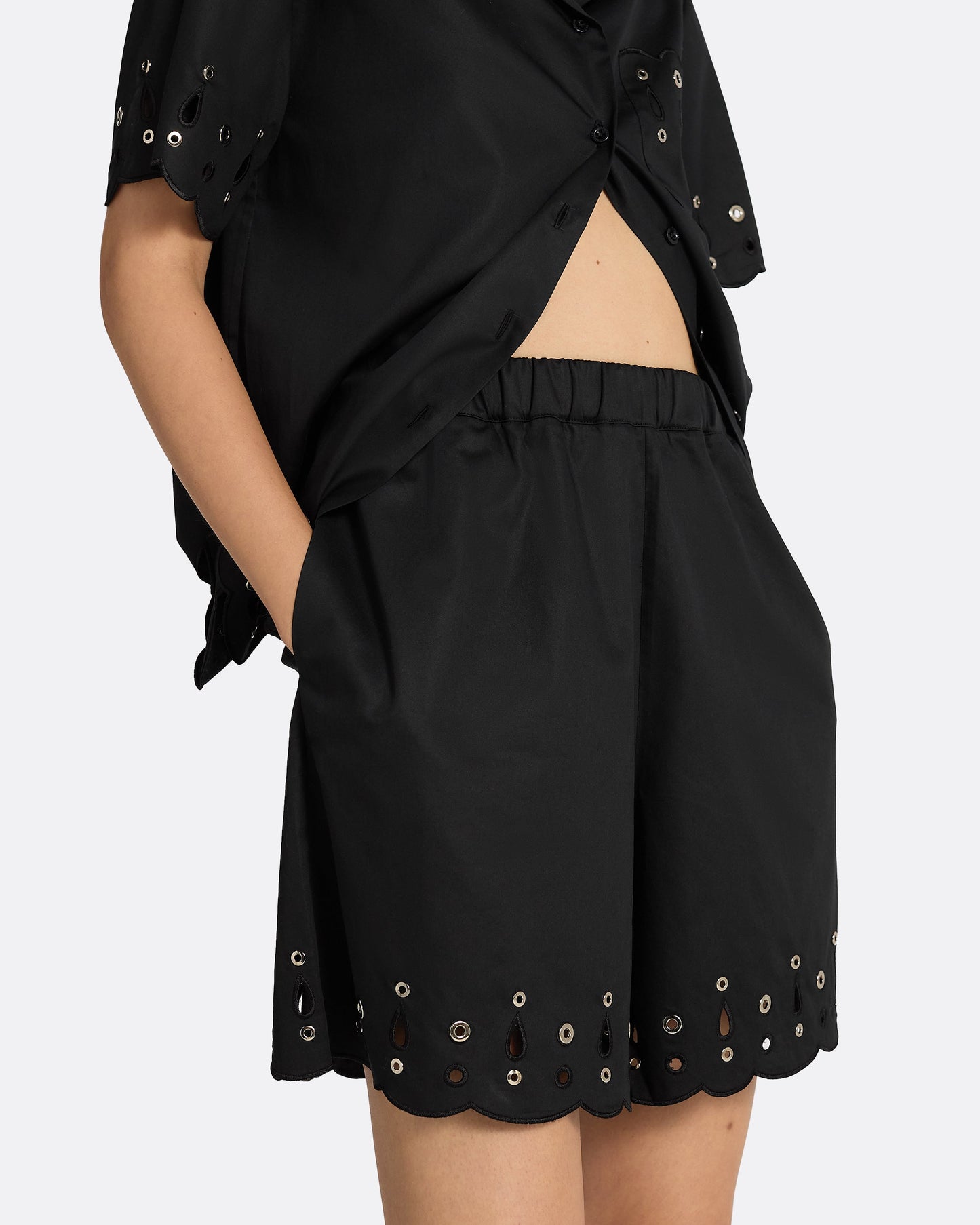 Aleinor Black Cotton Top