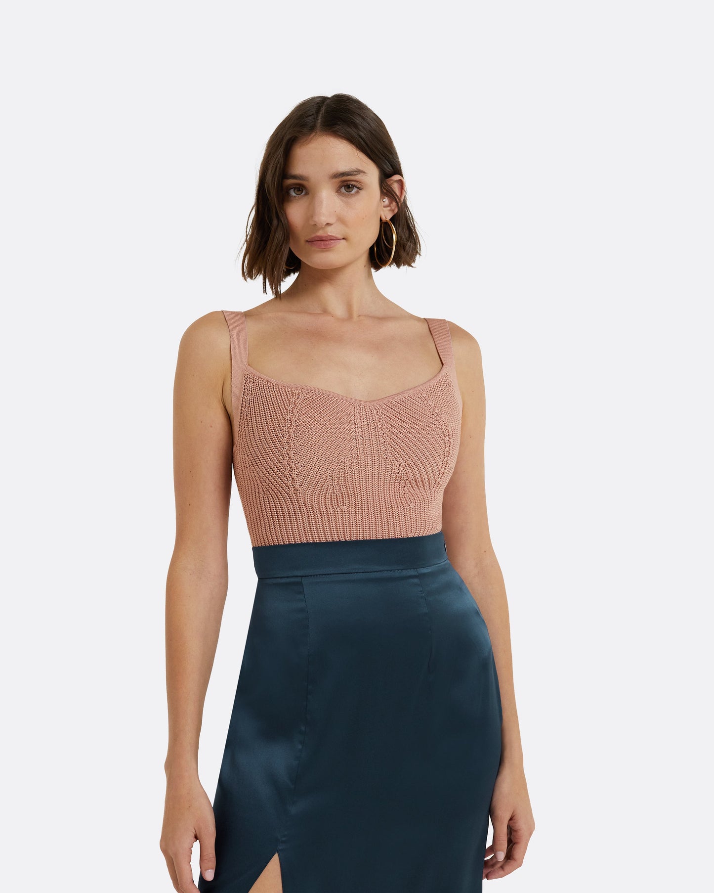 Amal Old Rose Crochet Top