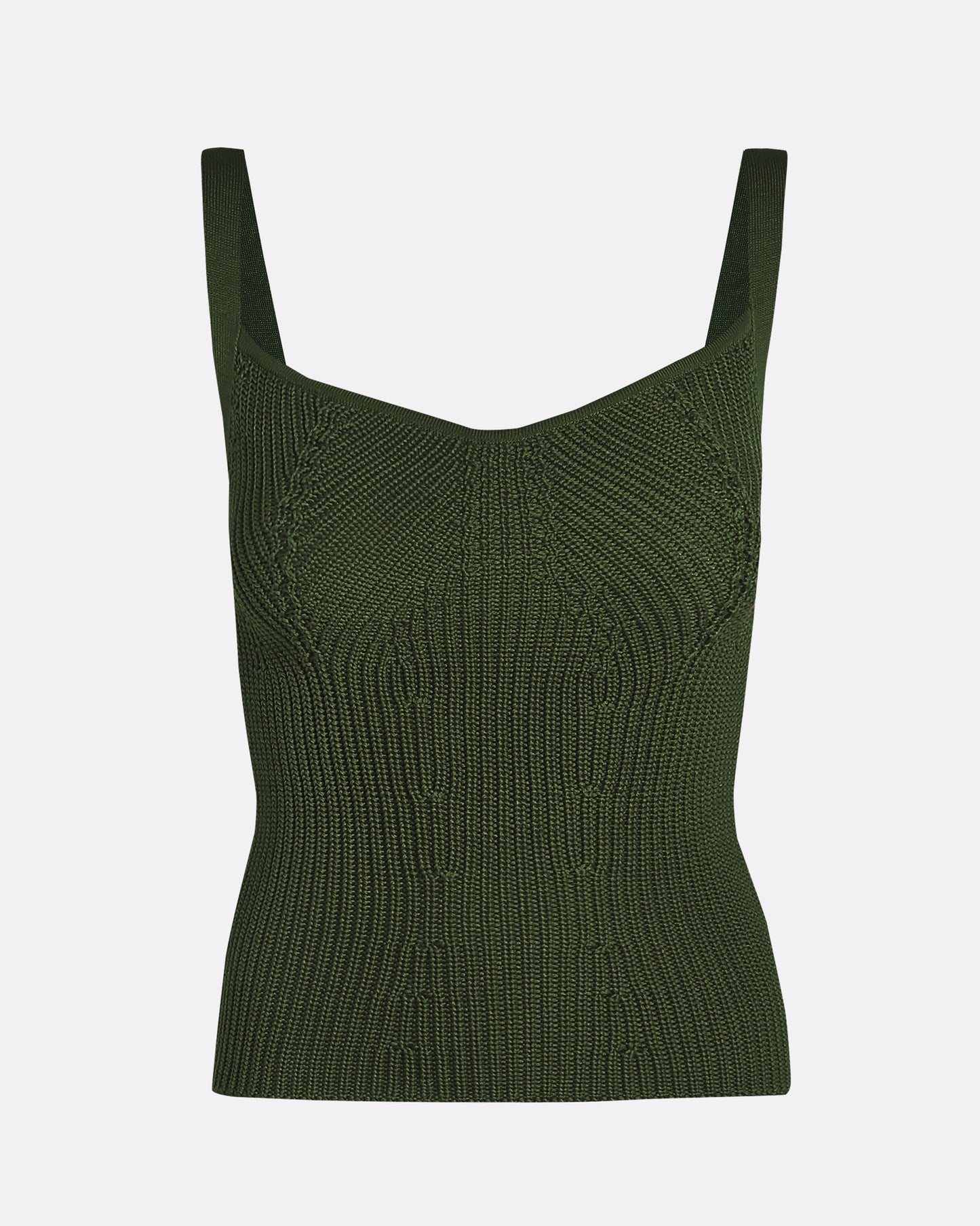 Amal Olive Crochet Top