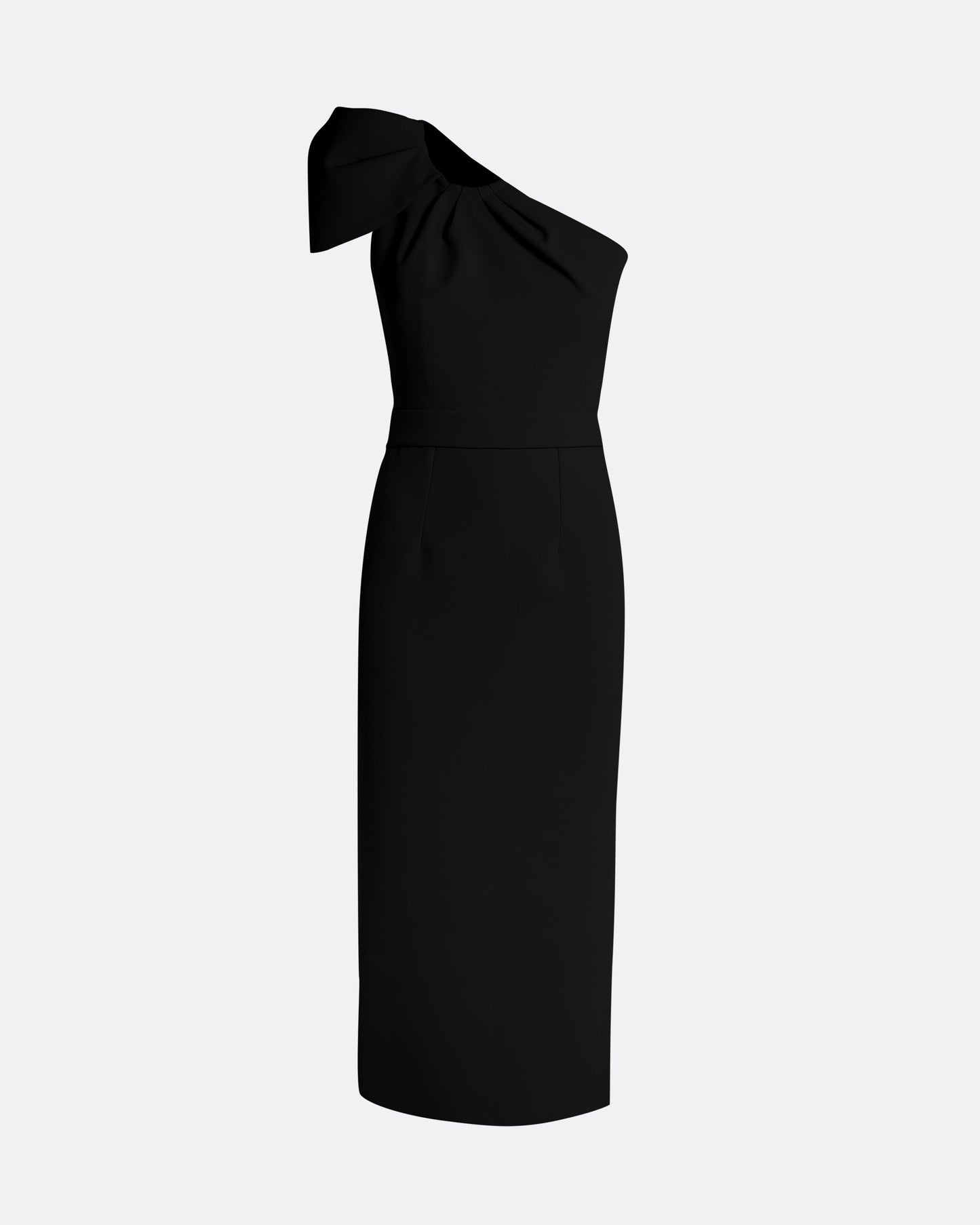 Petal Black Midi Dress