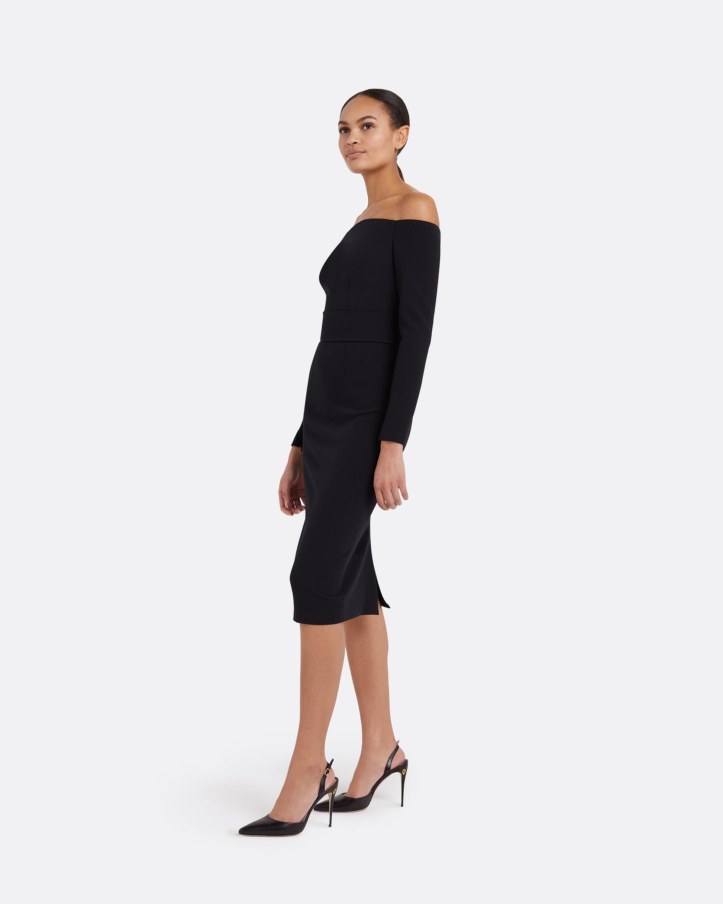 Starling Black Midi Dress