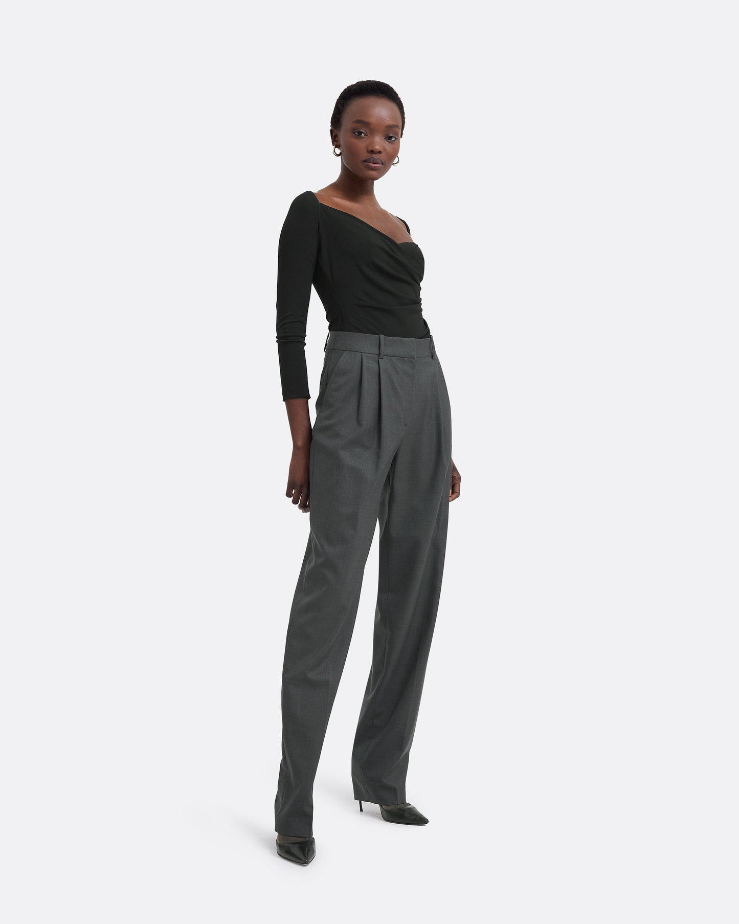 Penelope Grey Melange Trousers