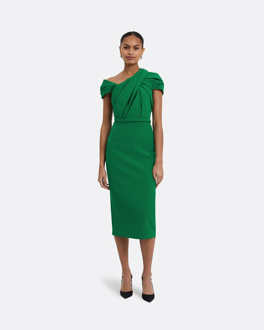 Dania Jewel Green Midi Dress