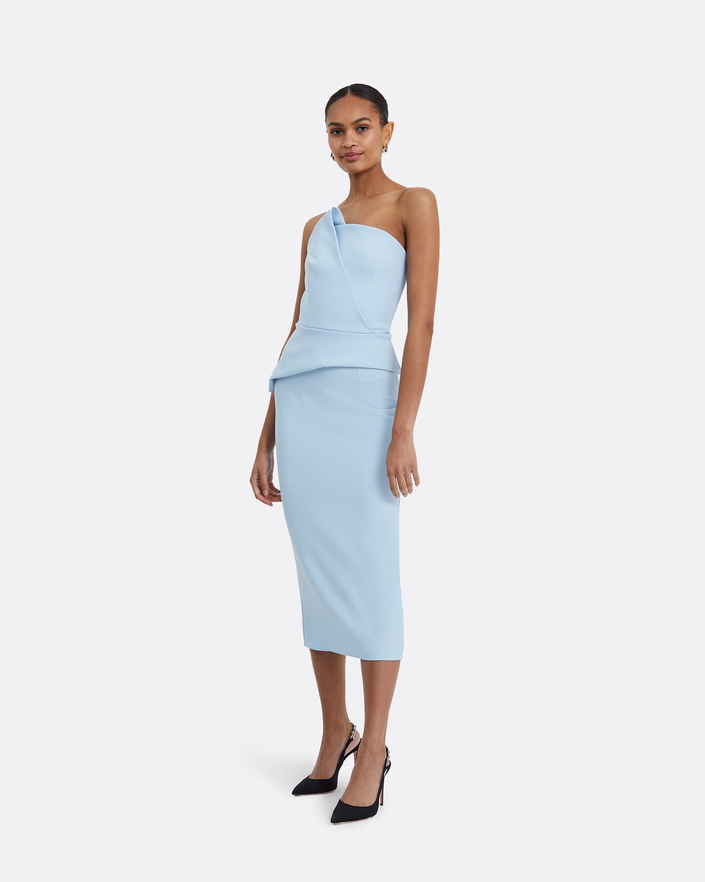 Delani Pale Blue Midi Dress