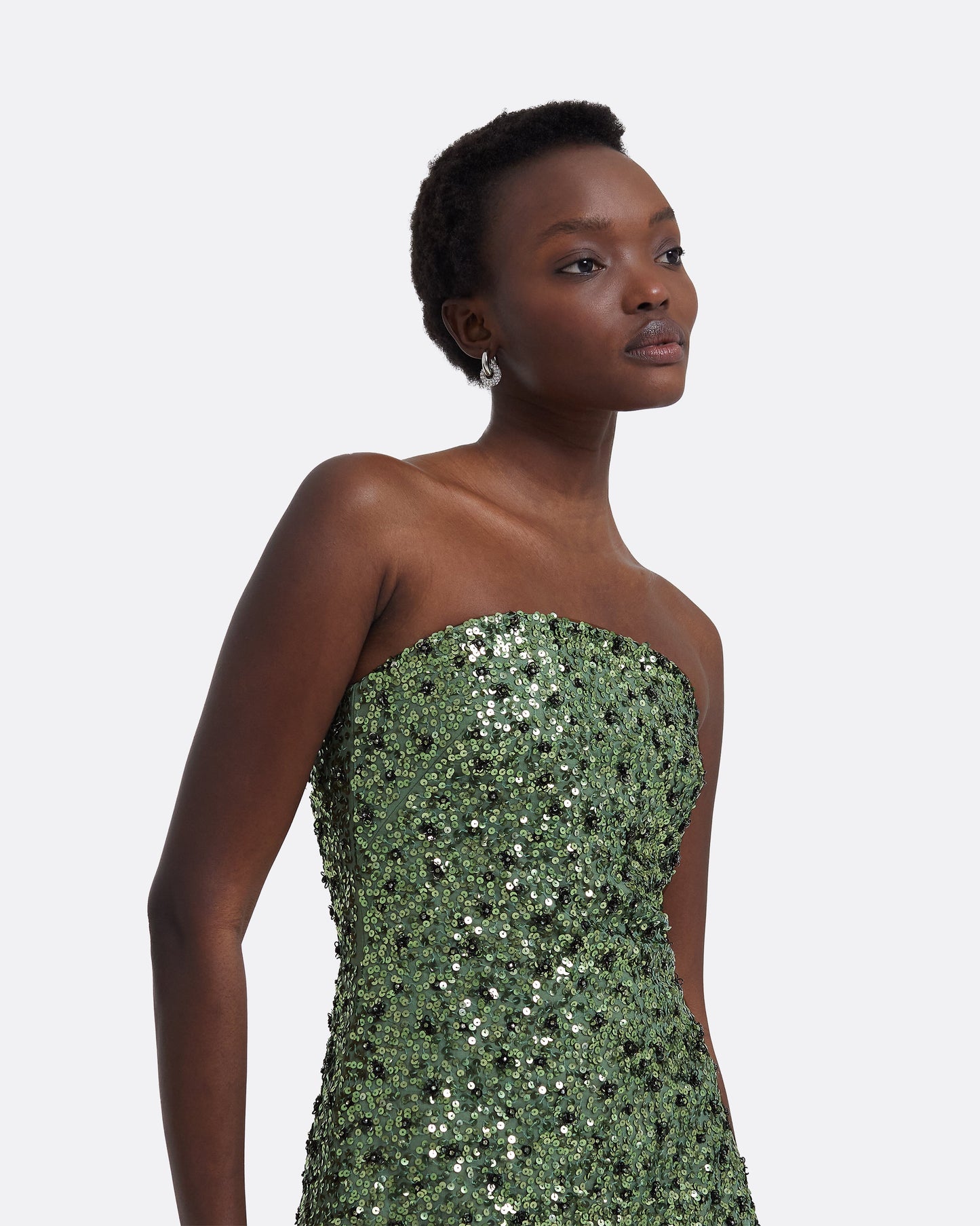 Rowan Oil Green Short Dress