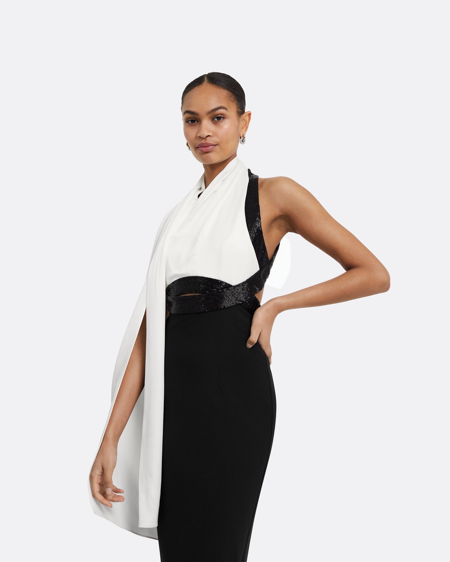 Lexi Black & Ivory Long Dress