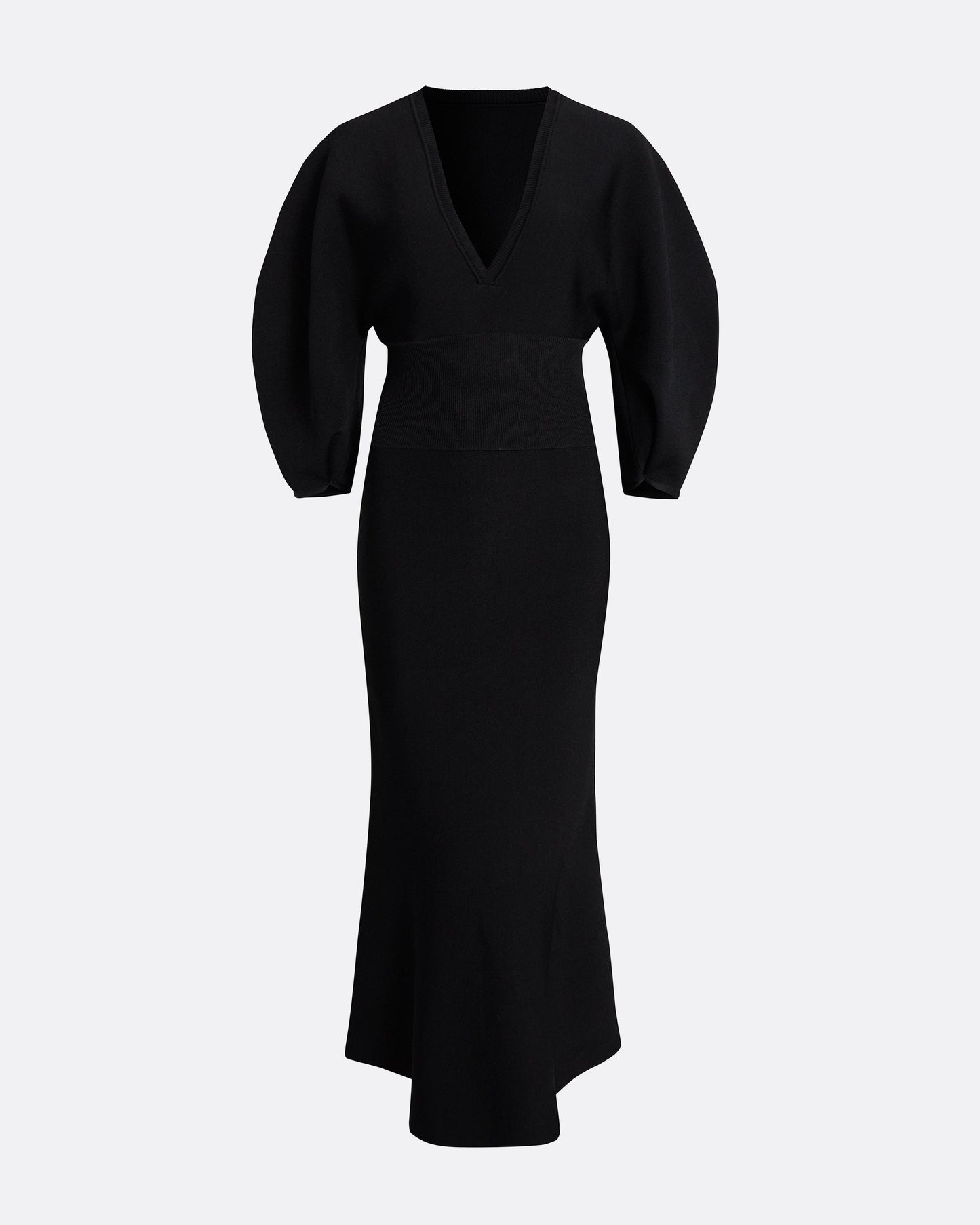 Kiera Black Knit Midi Dress