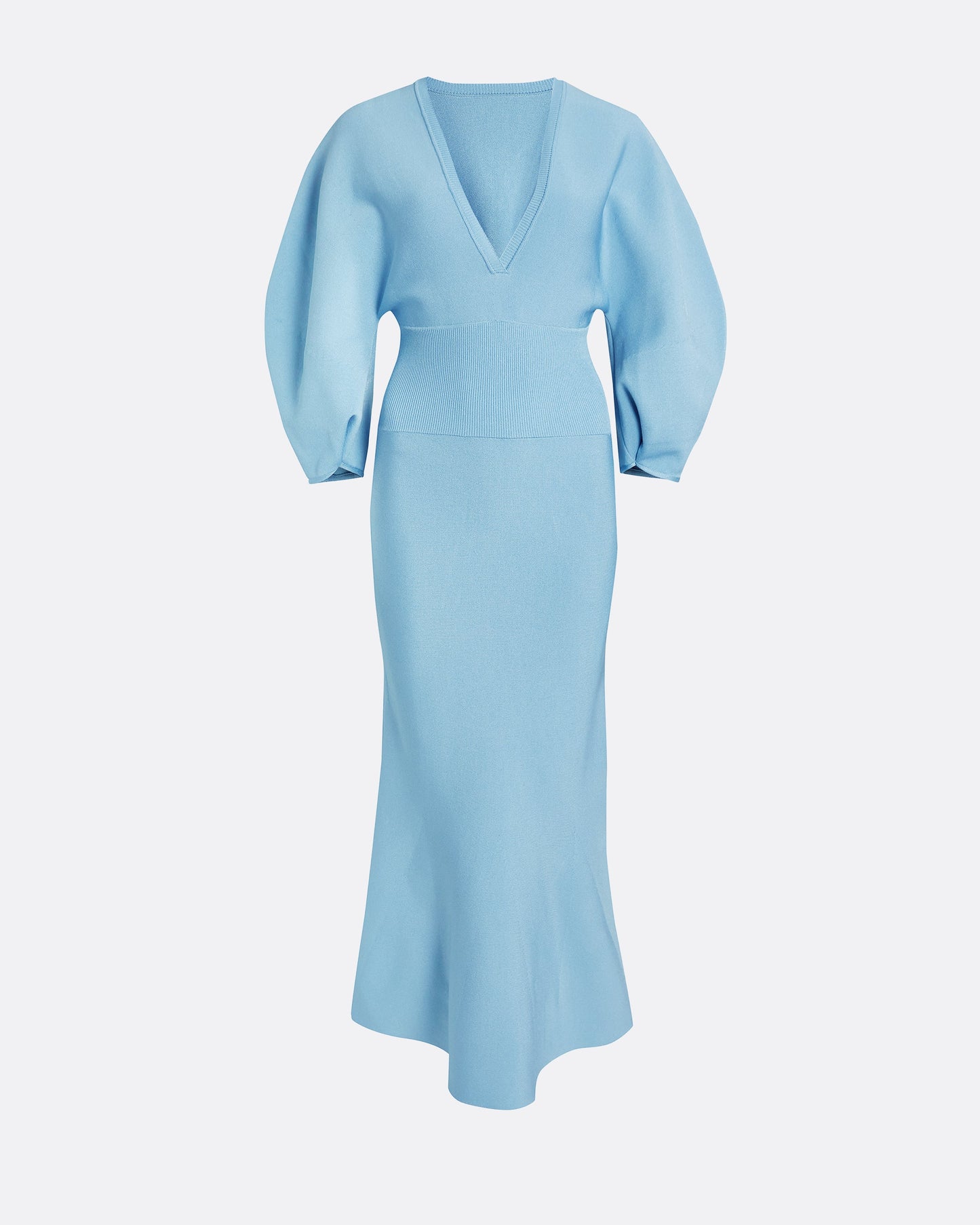 Kiera Pale Blue Knit Midi Dress