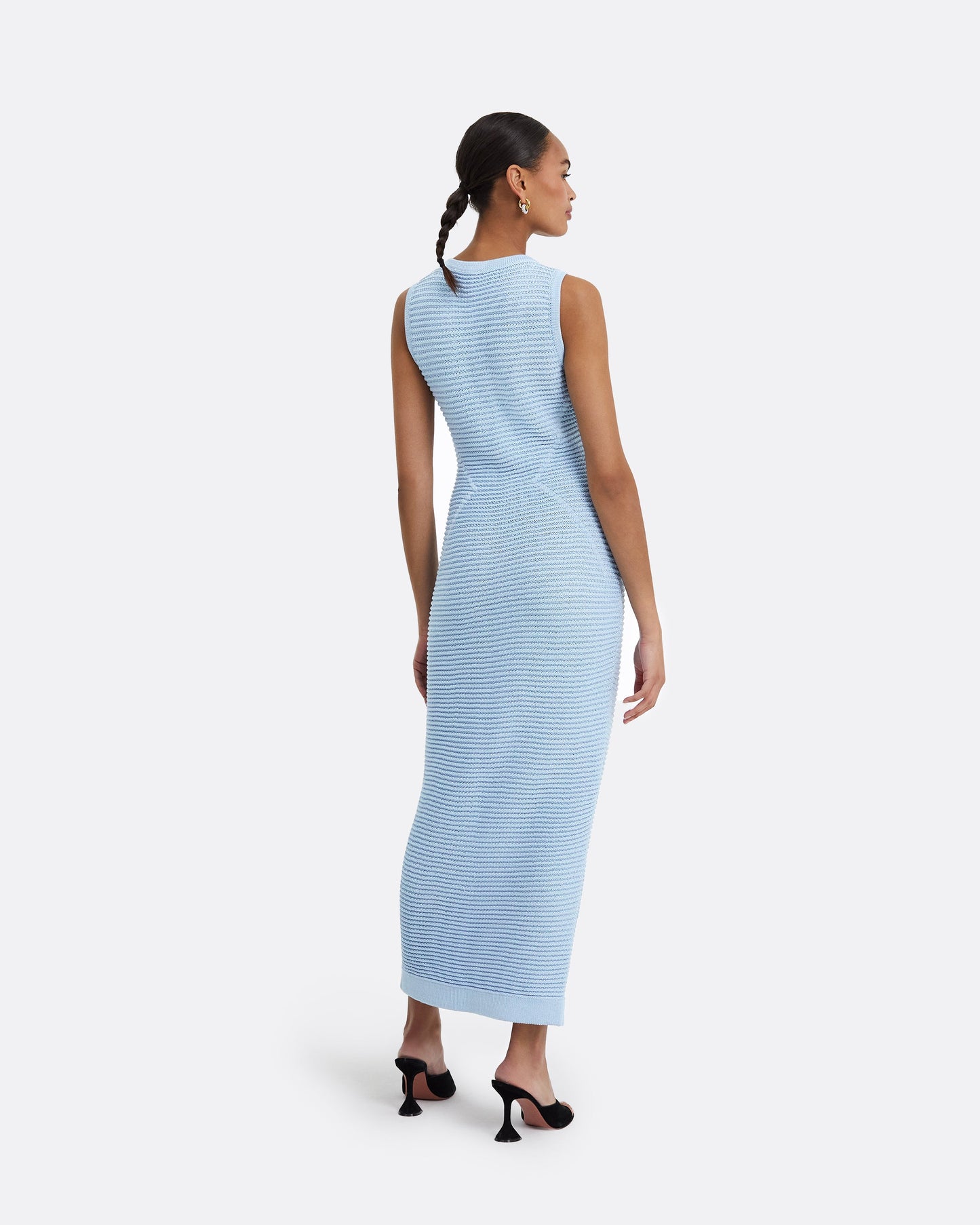 Klaudette Azurra Crochet Midi Dress