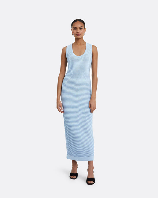Klaudette Azurra Crochet Midi Dress