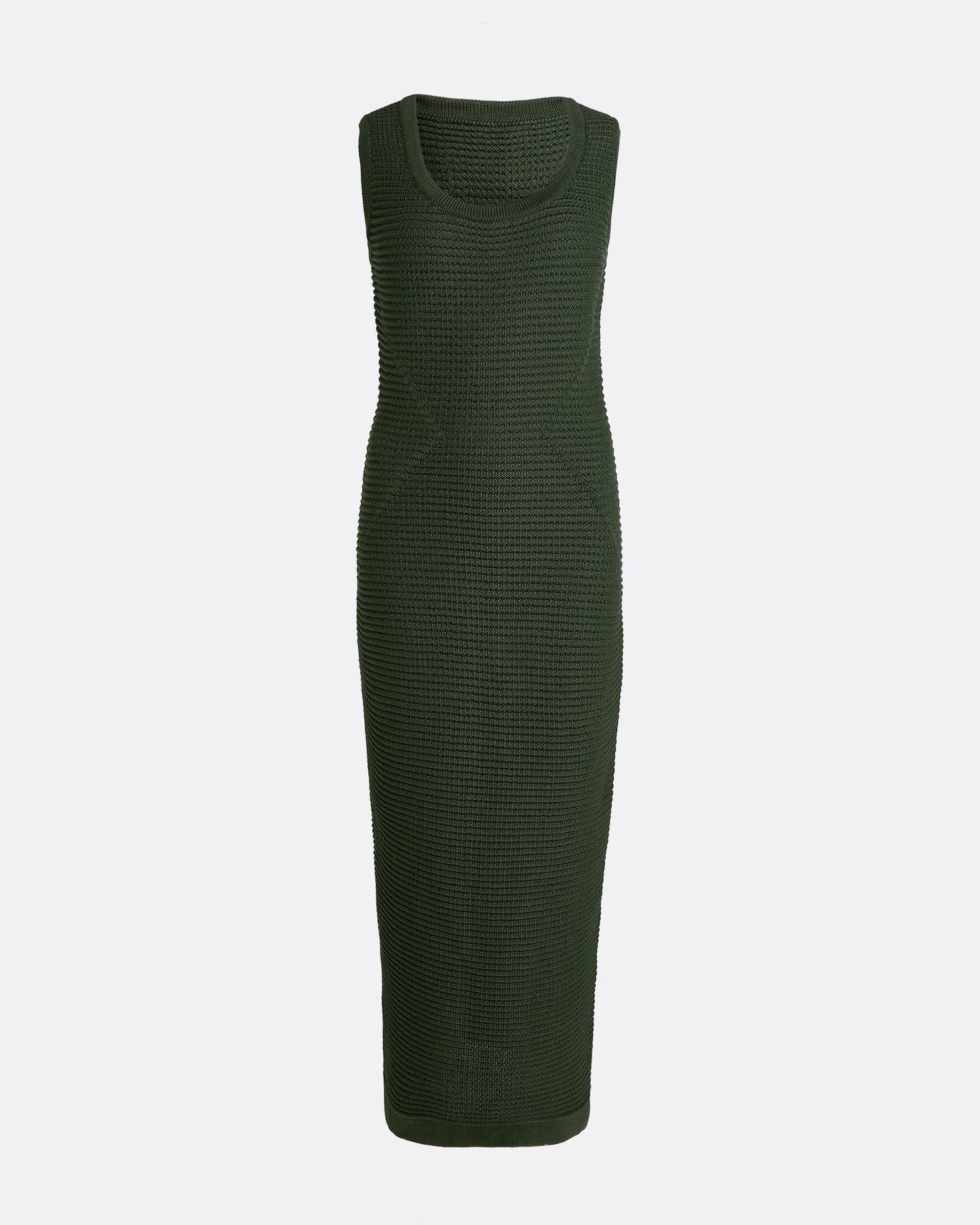 Klaudette Olive Crochet Midi Dress